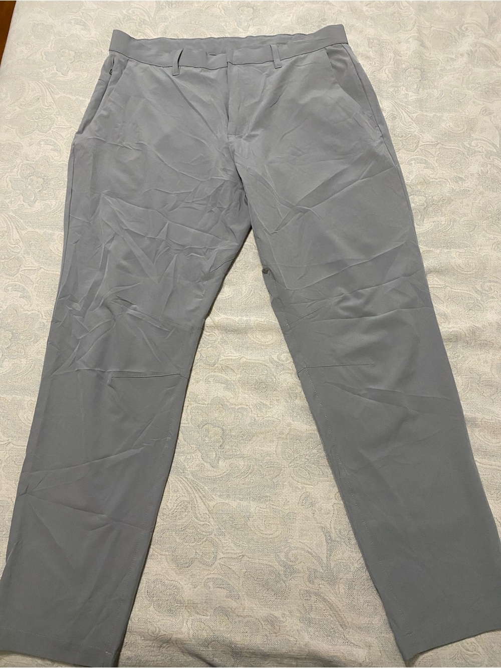 Men's Light Gray Fabletics Pants - Classic Straight Fit